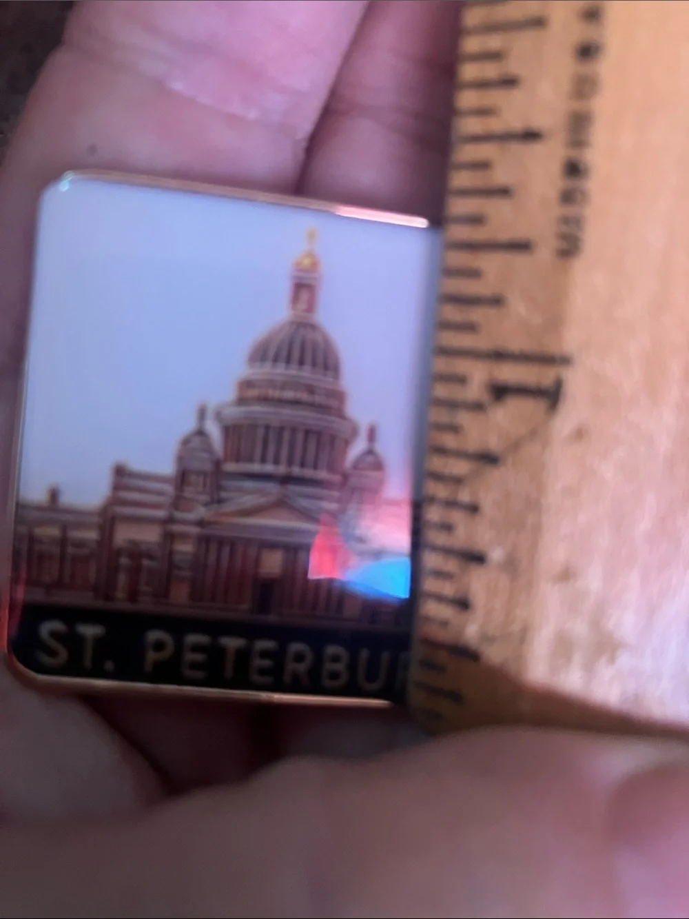NWT St. Petersburg Russia Gold Tone & Enamel St Issacs Cathedral Souvenir Brooch